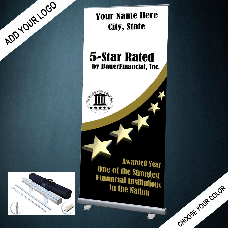 5 STAR RETRACTABLE BANNER
