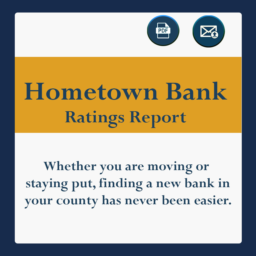 Whether you are moving or staying put, finding a new bank in your county has never been easier.