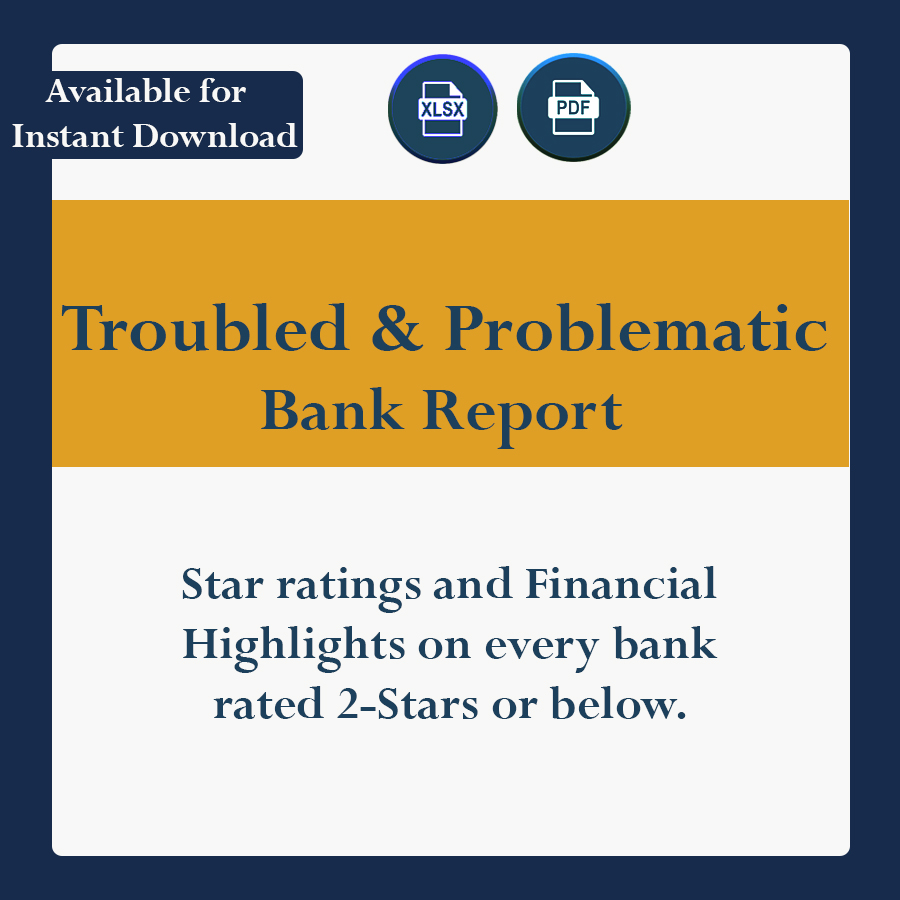 troubled problematic bank report bauerfinancial