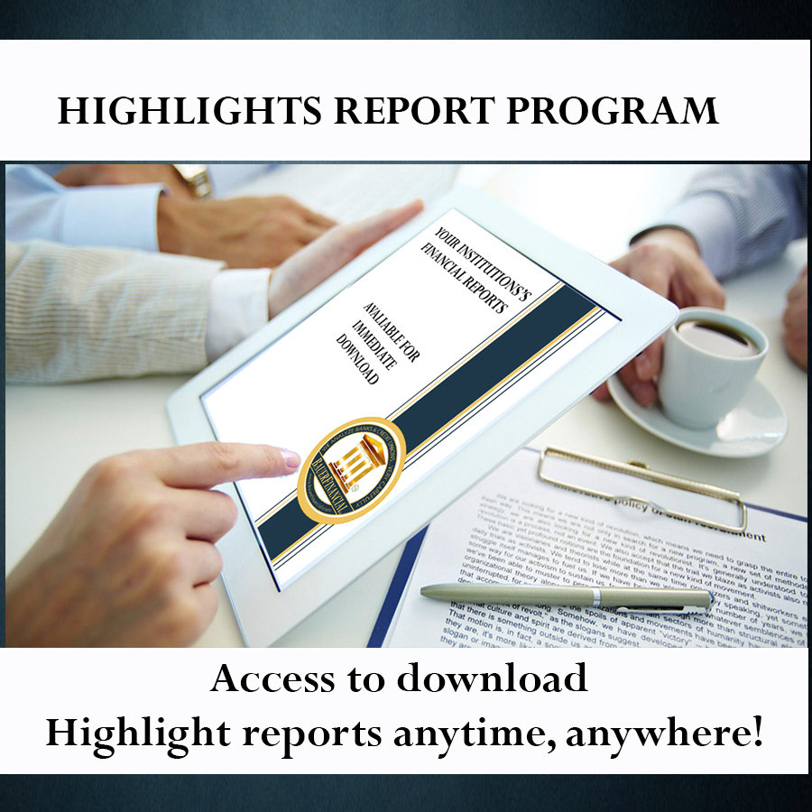 BauerFinancial Highlights Report depicted on a tablet a person is holding