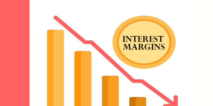 Graph showing dramatic decline in net interest margins