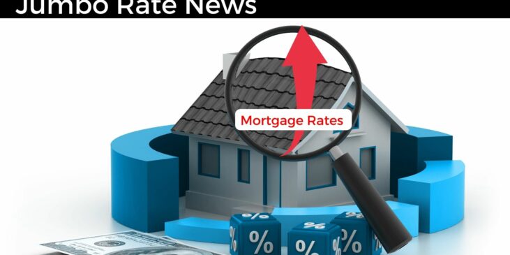 Image of a home with an arrow indicating rising mortgage rates